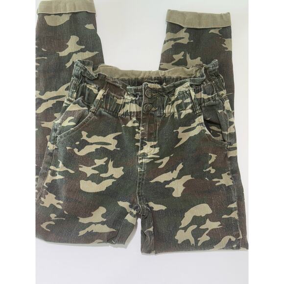 ALMOST FAMOUS Women's Green Camouflage Stretch Waist Straight Leg Pants Sz S - Picture 3 of 8